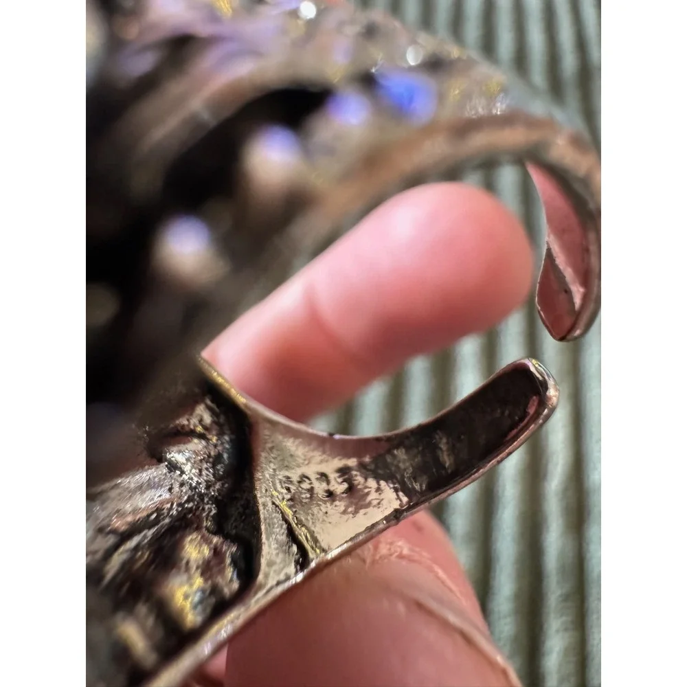 Men's Silver Dragon Head Ring Punk Rock Biker‎ Stainless Steel Adjustable Size